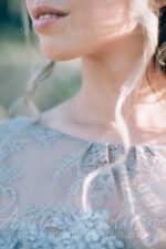 Delicate and airy grey wedding dress by Anna Skoblikova