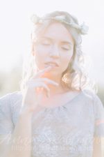 Delicate and airy grey wedding dress by Anna Skoblikova