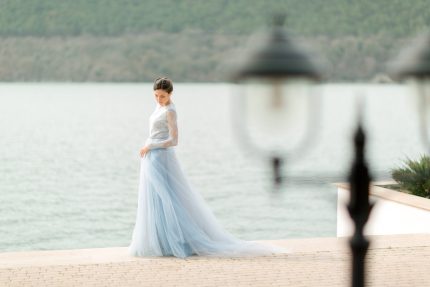 Blue wedding dress by Anna Skoblikova
