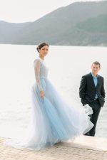 Blue wedding dress by Anna Skoblikova