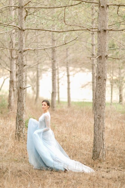 Blue wedding dress by Anna Skoblikova