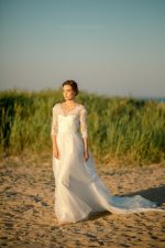 Long train wedding dress by Anna Skoblikova