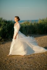 Long train wedding dress by Anna Skoblikova