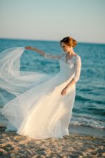 Long train wedding dress by Anna Skoblikova