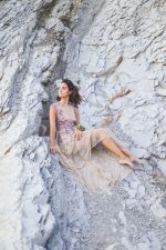 Beige Chantilly Lace Wedding Dress by Anna Skoblikova