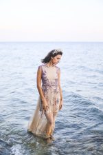Beige Chantilly Lace Wedding Dress by Anna Skoblikova