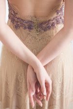 Beige Chantilly Lace Wedding Dress by Anna Skoblikova