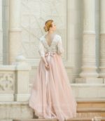Pink Princess Silhouette Wedding Gown by Anna Skoblikova