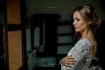 Lace wedding dress with V back by Anna Skoblikova
