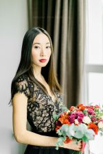 Black wedding dress with Italian net skirt by Anna Skoblikova