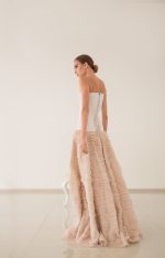 Luxurious natural silk wedding skirt with corset by Anna Skoblikova