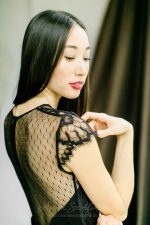 Black wedding dress with emphatic back by Anna Skoblikova
