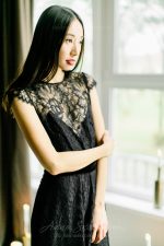 Black wedding dress with emphatic back by Anna Skoblikova