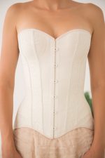 Luxurious natural silk wedding skirt with corset by Anna Skoblikova