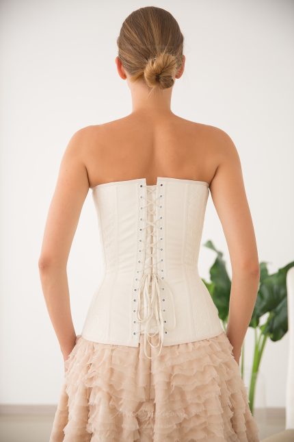 Luxurious natural silk wedding skirt with corset by Anna Skoblikova