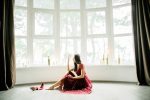 Wine red wedding dress by Anna Skoblikova