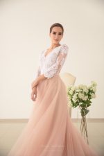 Pink Wedding Dress with powder shade by Anna Skoblikova