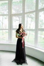 Black wedding dress with Italian net skirt by Anna Skoblikova
