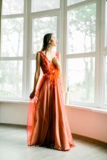Offbeat Red and White wedding dress by Anna Skoblikova