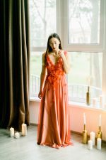 Offbeat Red and White wedding dress by Anna Skoblikova