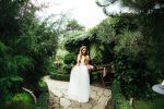 A line wedding dress with a boat neckline by Anna Skoblikova