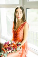 Offbeat Red and White wedding dress by Anna Skoblikova