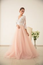 Pink Wedding Dress with powder shade by Anna Skoblikova
