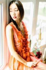 Offbeat Red and White wedding dress by Anna Skoblikova