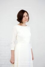 Silk Wedding Dress with V back by Anna Skoblikova
