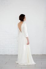 Silk Wedding Dress with V back by Anna Skoblikova