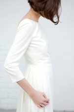Silk Wedding Dress with V back by Anna Skoblikova