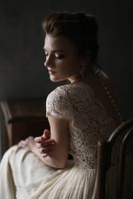 Natural silk and French lace wedding dress - Image 8