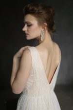 Tender mesh Wedding dress with slightly visible pattern - Image 2
