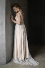 Tender mesh Wedding dress with slightly visible pattern - Image 3