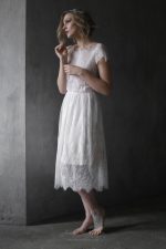 Cute short sleeve Wedding dress