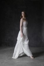 Ivory Silk Wedding Dress - Image 4