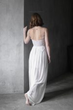 Ivory Silk Wedding Dress - Image 6