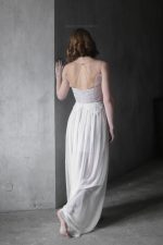 Ivory Silk Wedding Dress - Image 7