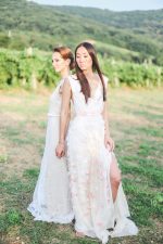 Delicate two-layered Wedding dress by Anna Skoblikova