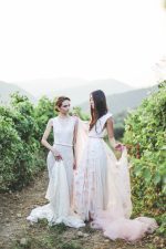 Delicate two-layered Wedding dress by Anna Skoblikova