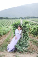 Gentle lilac Wedding dress by Anna Skoblikova
