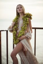 Delicate chiffon flutter wrap wedding dress by Anna Skoblikova