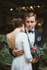 Silk Wedding Dress with V back by Anna Skoblikova