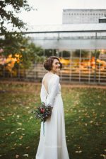 Silk Wedding Dress with V back by Anna Skoblikova