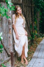 Romantic Wedding dress from lace and silk by Anna Skoblikova