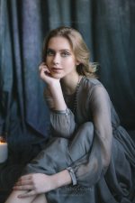 Luxurious Wedding dress from natural silk \ Anna Skoblikova \ 0127 \ Photo 1