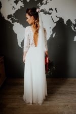 Transformer wedding dress with detachable skirt - Image 8