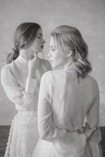 Off-white wedding set from silk blouse and tulle skirt - Image 9