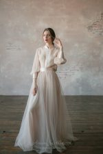 Silk wedding dress by Anna Skoblikova