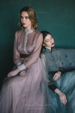 Dusty rose vintage wedding set with the silk blouse \ 0130 \ Anna Skoblikova